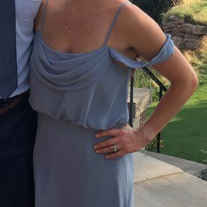 Azazie Dusty Blue Maxi Bridesmaid Dress